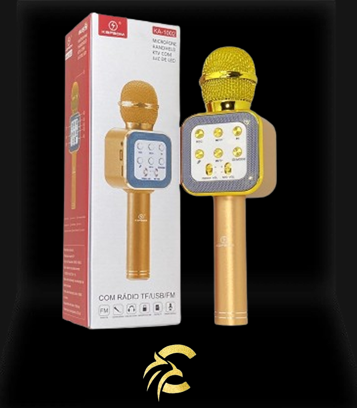 Microfone Bluetooth Karaokê com Led BM-240