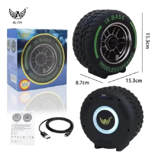 Caixa de Som Bluetooth 10W (Pneu) AL-779 - Altomex 10w - Imagem 2
