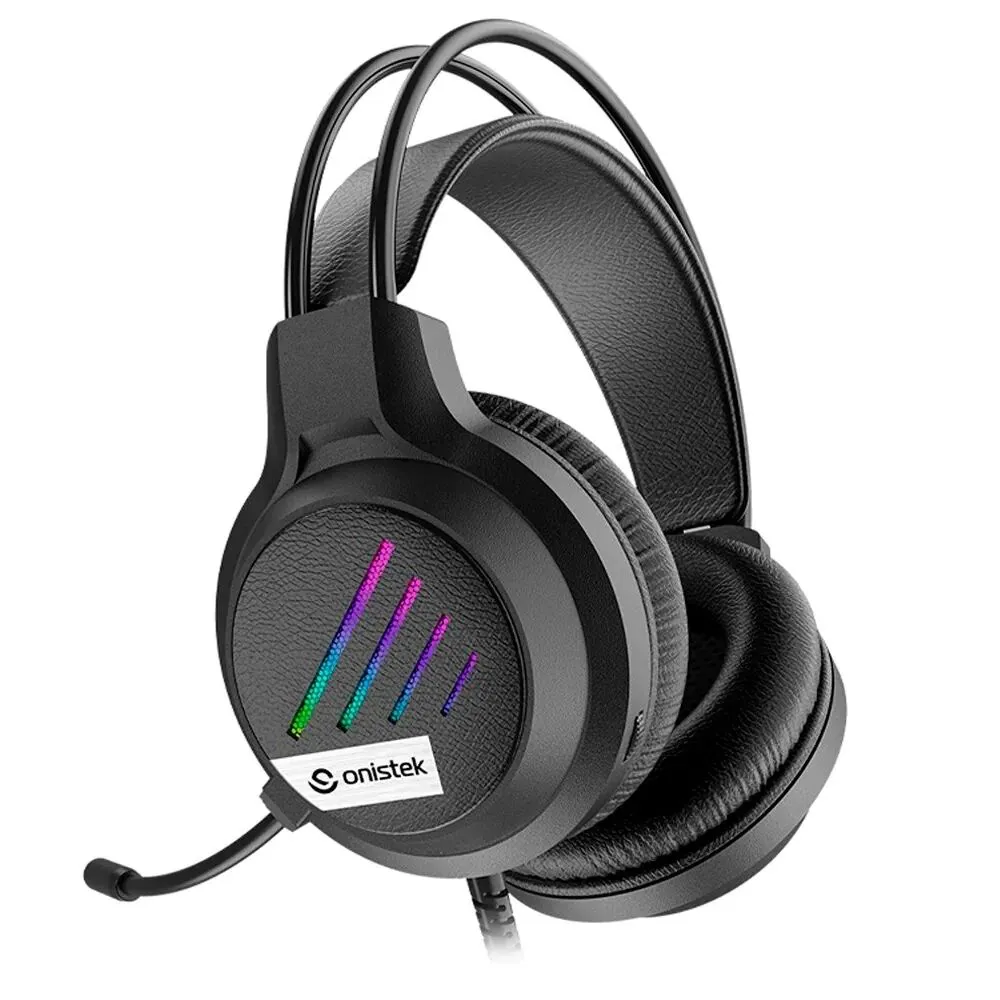 Fone Gamer Headset Rgb Com Fio Usb/p2 Onistek Fn636 - Imagem 2
